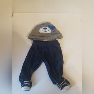 Carter's Gray and Navy Baby Footsie Pants